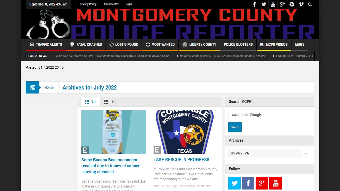 July 2022 – Montgomery County Police Reporter